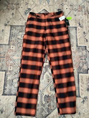 Volcom Frochickie Highrise Pants Womens 26x30 Plaid REPREVE NWT Straight Leg